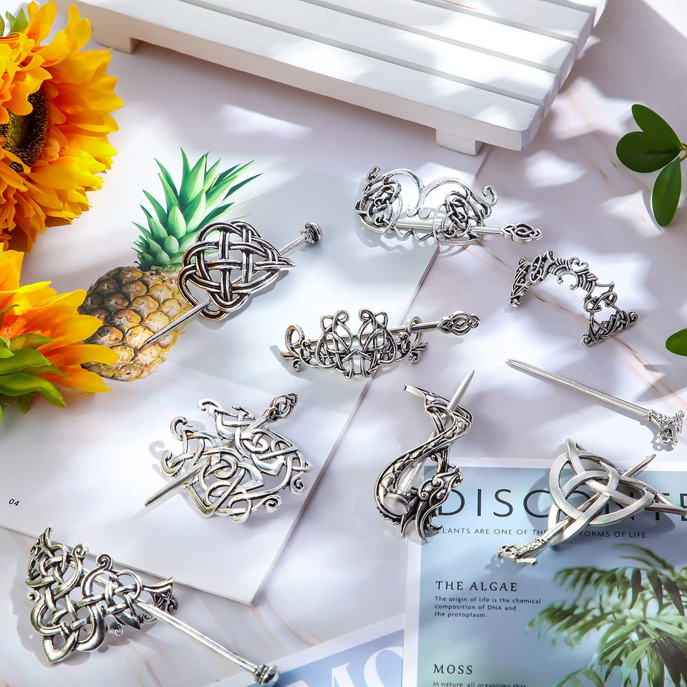 Crystal-clear polish on Syhood hair sticks adds shine and sophistication