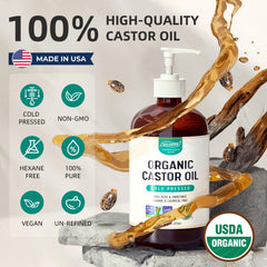 SYLVANA castor oil supports healthy hair growth for stronger lashes and brows.