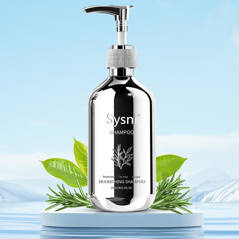 Sysni Rosemary Tea Tree Keratin Shampoo bottle for healthier hair.