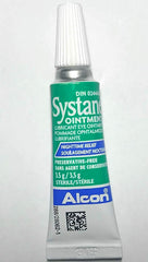 Retail display of Systane Nightime Ointment two-pack.