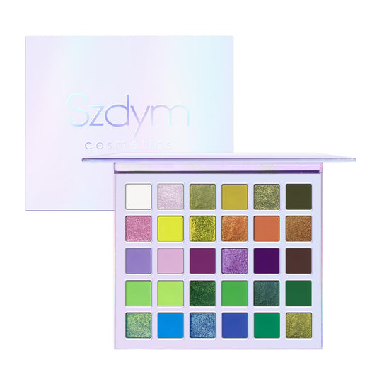 SZDYM Professional Super Shine Palette front view showing a 30-color range for versatile looks