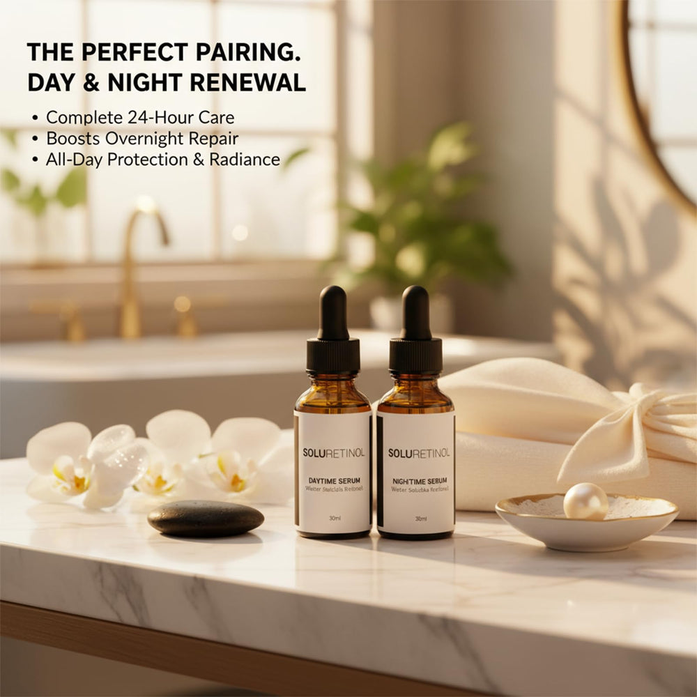 Soluretinol packaging and system box on display.