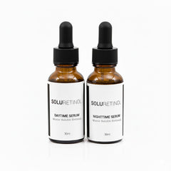TACOHO Soluretinol serum bottle with pump for daily hydration.