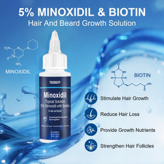 Tacruitf spiral-cap minoxidil bottle for easy, precise dispensing.