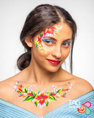 TAG Face & Body Paint Regular Palette is water-activated for easy customization and quick adjustments.