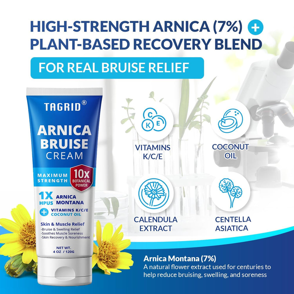 TAGRID Arnica Cream texture-dispense shows smooth, fast-absorbing application.