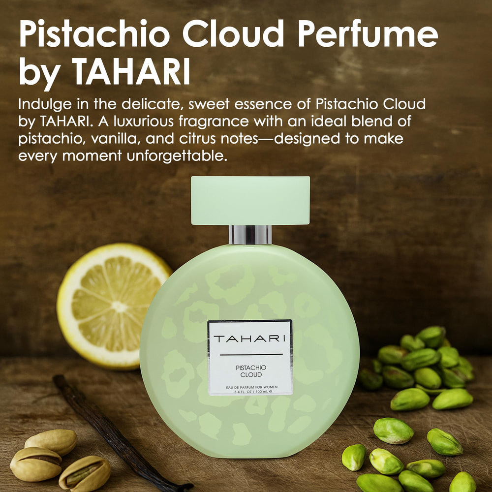 TAHARI packaging with silver trim signals premium look at affordable price.
