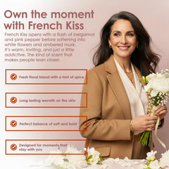 Lifestyle shot featuring TAHARI French Kiss on vanity, ideal for date nights.