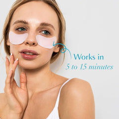 Talika Bio Enzymes Eye Patch probiotic ingredients illustration emphasizes soothing effect.