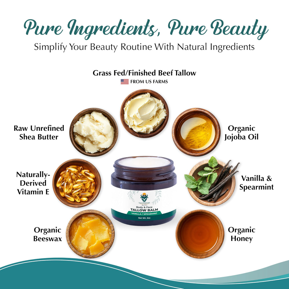 Body application of Tallowbourn Balm yields lasting hydration.