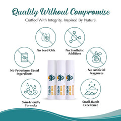 Tallowbourn unscented formula close-up for fragrance-free lips