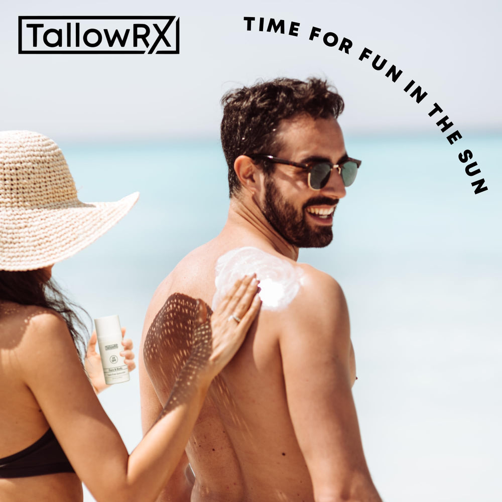 TALLOWRX fragrance-free texture close-up illustrates lightweight, non-greasy application.