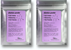 Talsen Allantoin powder jar close-up, smooth texture for DIY skin care.