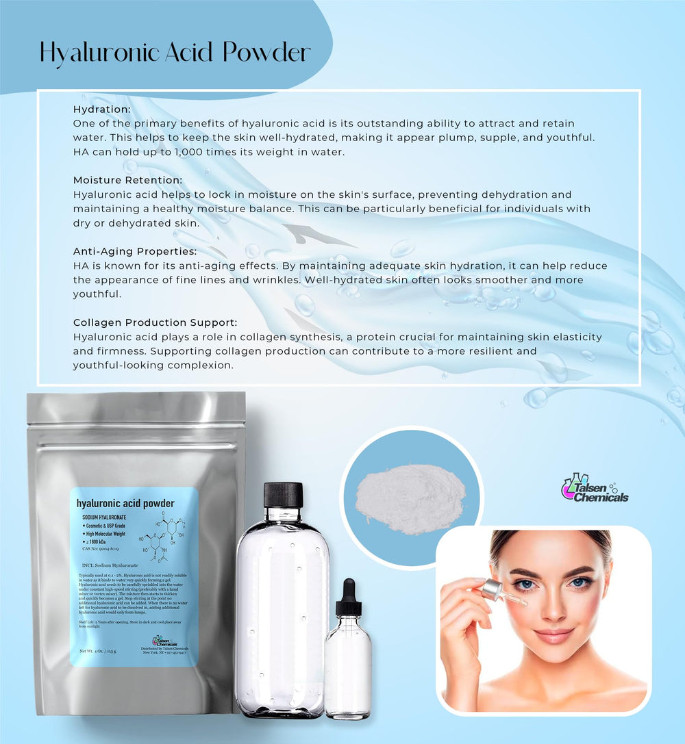 Talsen Chemicals Hyaluronic Acid Powder dispensing scoop for precise mixing