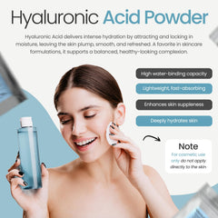 Talsen Chemicals Hyaluronic Acid Powder packaging highlighting cosmetic grade quality