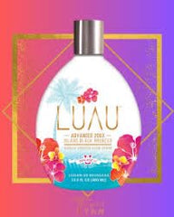Tan Asz U Luau Advanced 200X awapuhi-peach fragrance bottle adds tropical aroma.