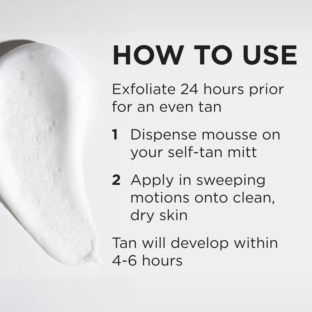Hydra Mousse developing into a natural tan within 4–6 hours