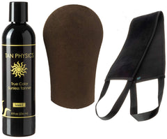 Tan Physics Sunless Tanner 8oz bottle offers smooth, even color for face and body.
