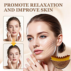 Tankitial Lymphatic Contour Face Brush during detox massage promotes relaxation
