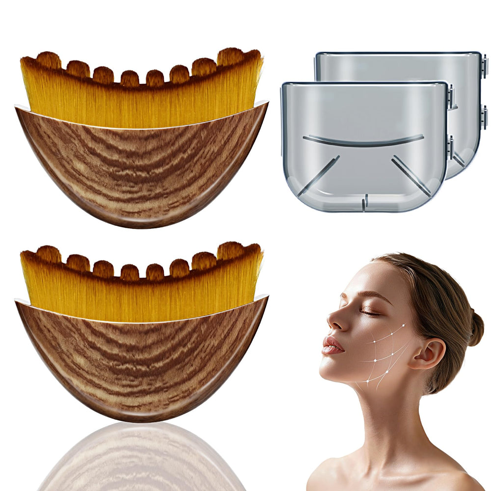 Tankitial Lymphatic Contour Face Brush close-up on soft bristles for gentle facial massage
