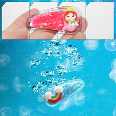 TANLOMY Sparkle Girl Hair Clips translucent base highlighting glitter