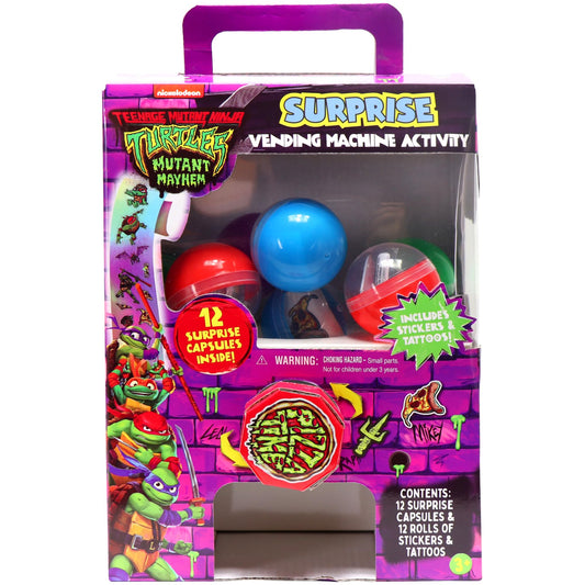 Tara Toys TMNT surprise vending front view showing the retro toy for imaginative play.