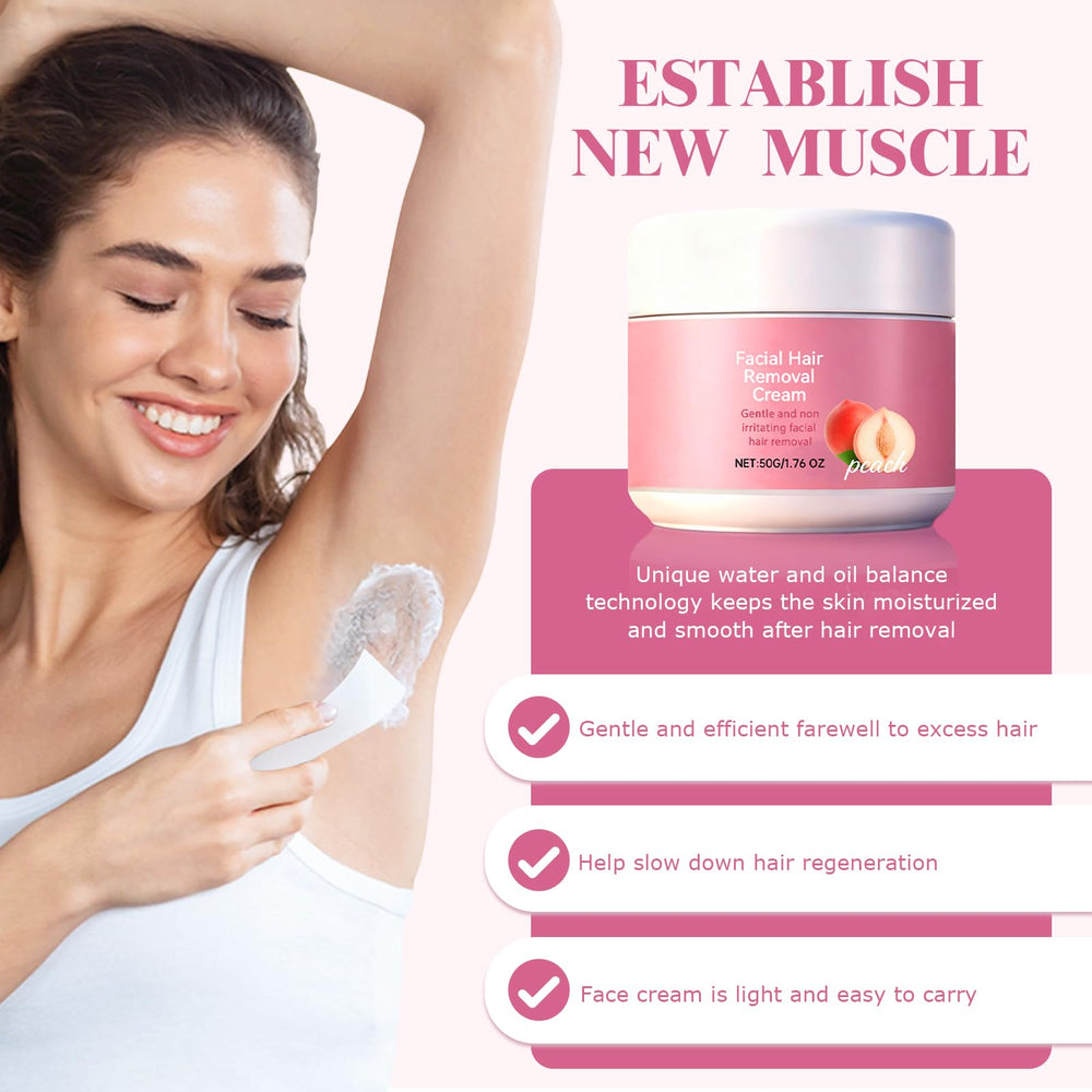Tardiy Peach Facial Hair Remover Cream makes precise, mess-free application simple.