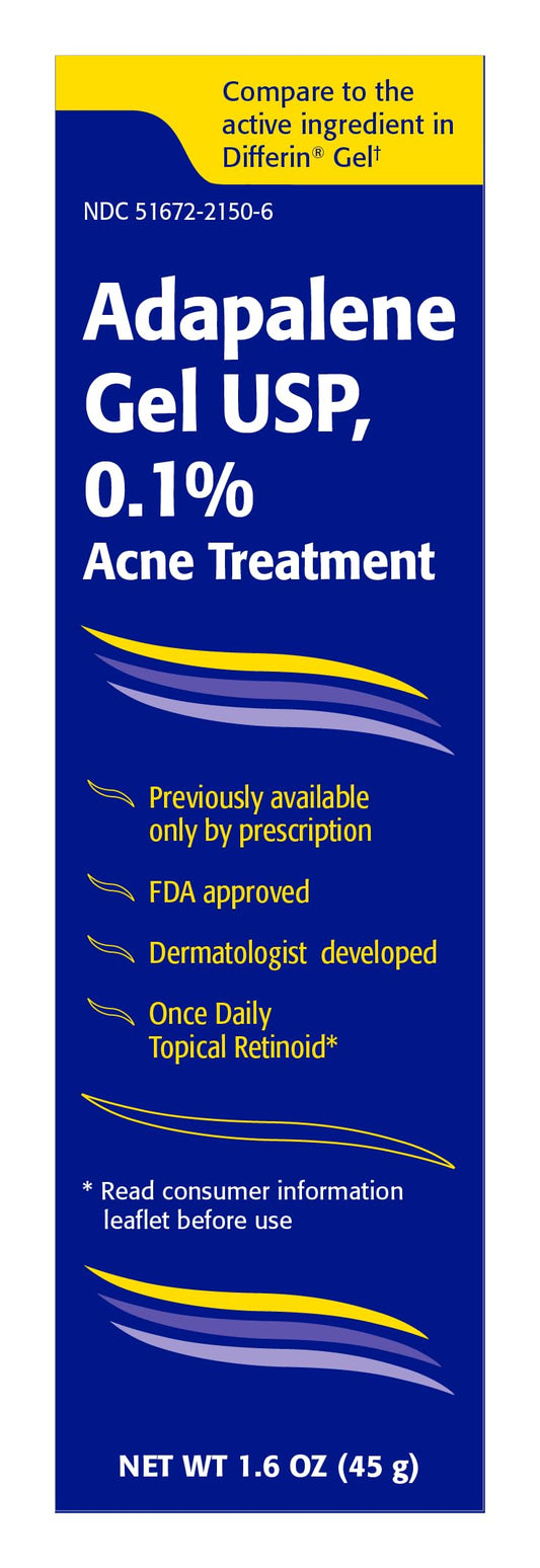 TARO Adapalene 0.1% gel jar closeup shows a smooth, clear formula for sensitive skin.