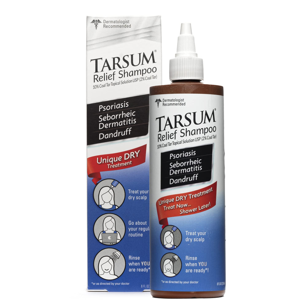 Closeup of scalp feeling soothed after using Tarsum.