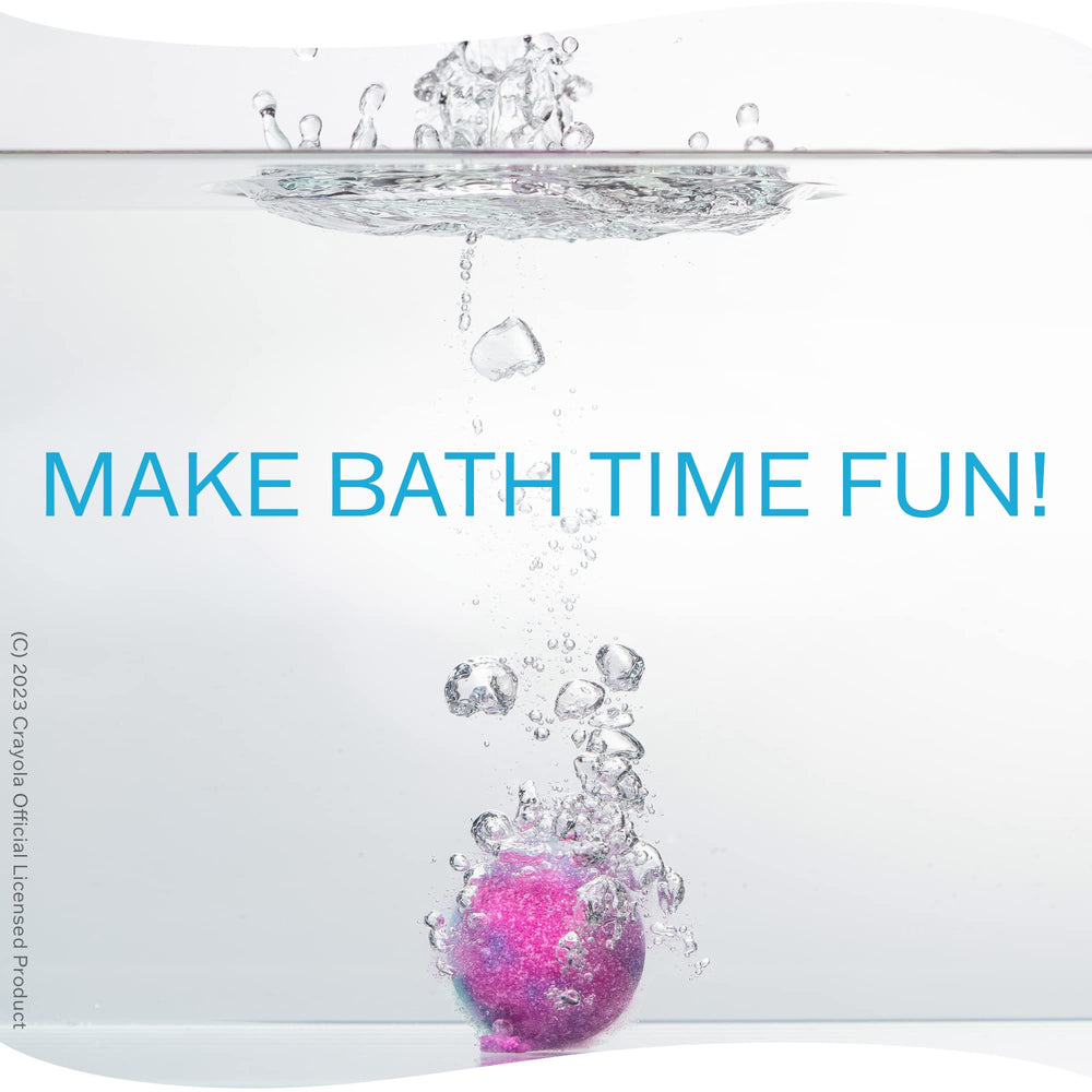 Taste Beauty Crayola bath bombs bubble gum scent creates fun bath memories.