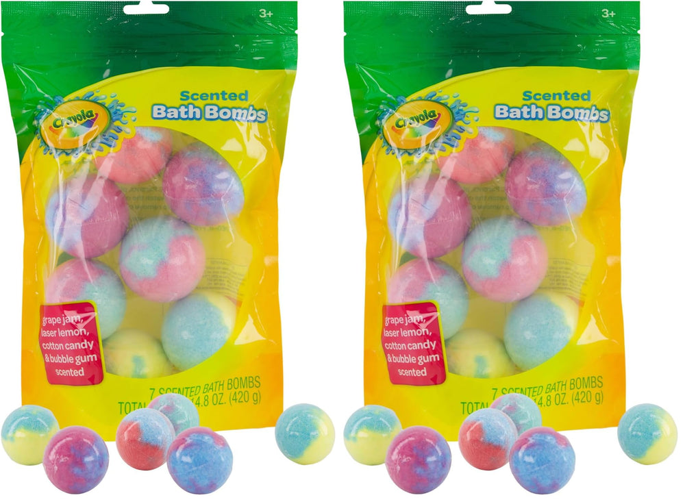 Taste Beauty Crayola bath bombs add vibrant color to kids' bath.