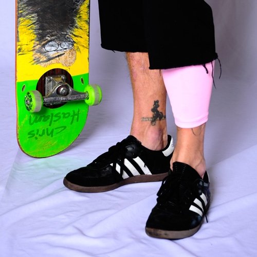 Tat2X Ink Armor suntan tone calf sleeve blends with warmer skin tones.