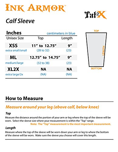 Tat2X Ink Armor calf sleeve provides UV protection for outdoor use.