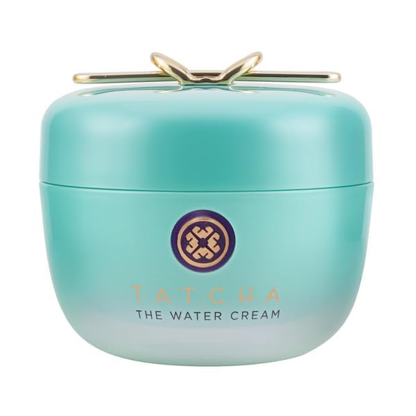 TATCHA Jumbo Water Cream jar close-up for hydrating, light feel