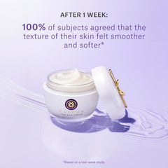 TATCHA Silk Cream applied on hand demonstrates smooth application and hydration.
