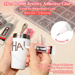 Tatiwoo b7000 glue and tools kit for secure adhesion.