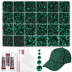 Tatiwoo emerald flatback rhinestones 2mm for delicate fabric detailing