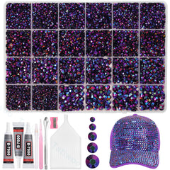 Tatiwoo iris purple flatback jelly rhinestones pack for sparkling craft accents