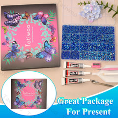 Tatiwoo nail art idea using rhinestones for extra sparkle