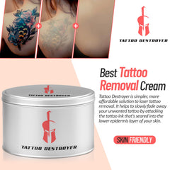 Applying Tattoo Destroyer cream to the skin for fading progress.