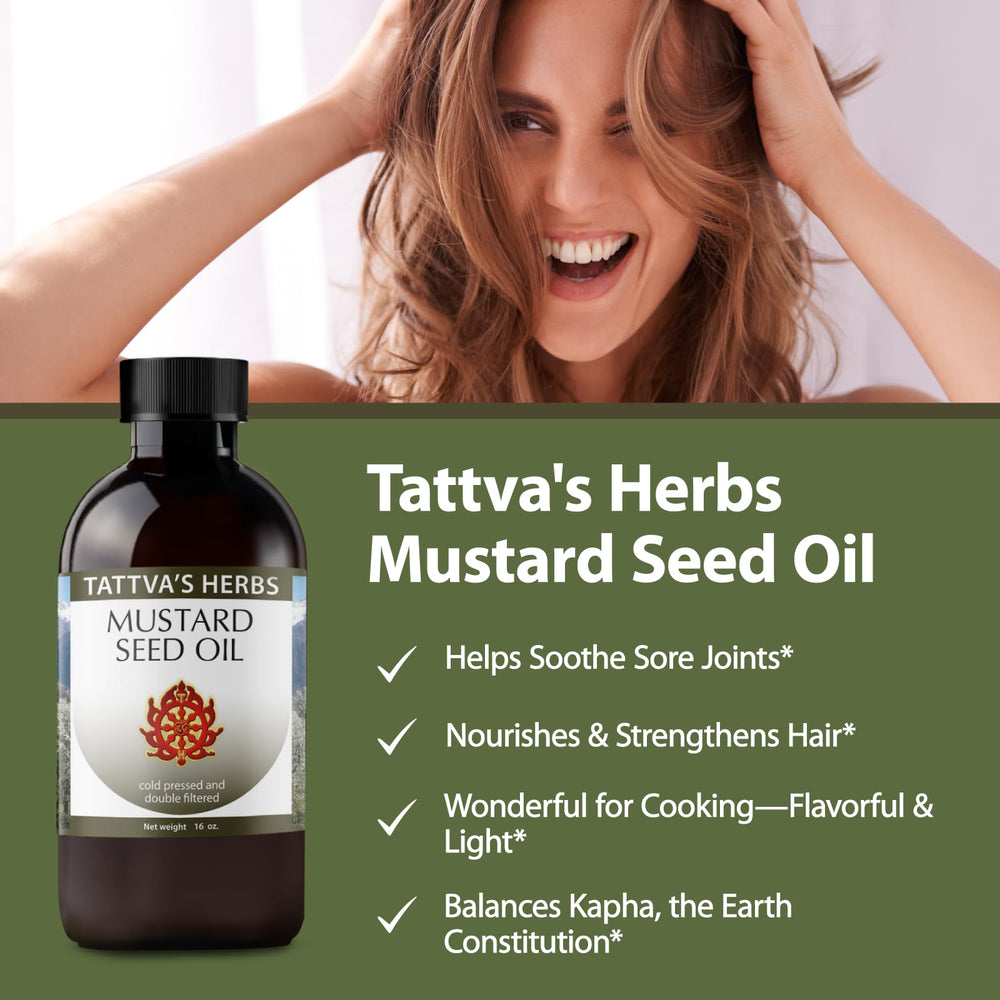 Tattva's Herbs mustard seed oil supports skin hydration and everyday cooking.