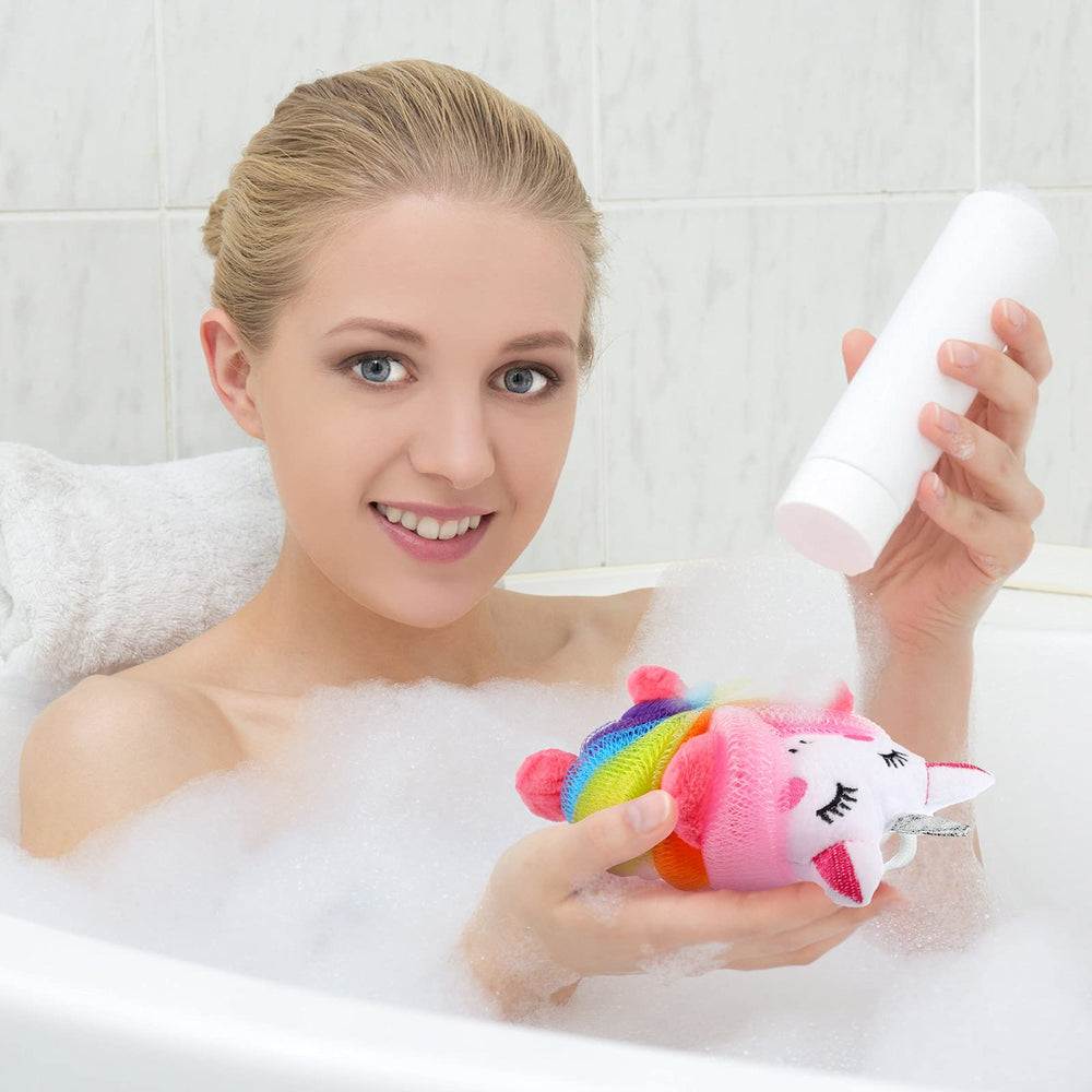 Tatuo fox loofah for kids; exfoliating buddy during showers.