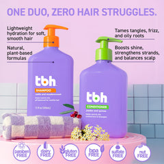 TBH Kids & Teen Conditioner pour shot demonstrates even distribution for daily use.
