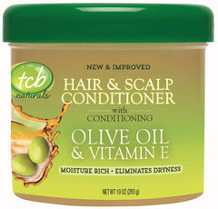 Tcb Naturals Olive Oil conditioner jar front view for daily moisture.