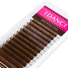 TDANCE brown lash tray with multiple thickness options for customization