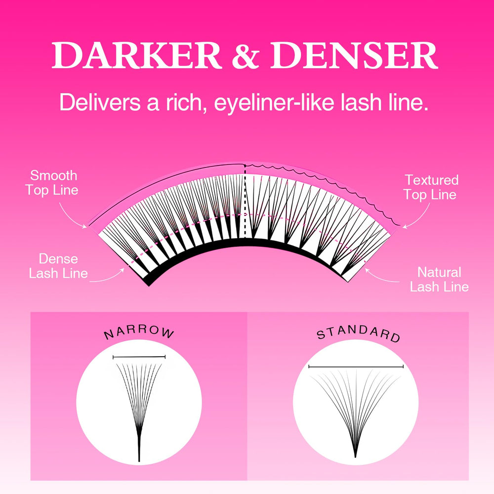 TDANCE darker denser lash fans from base to tip for a striking line.