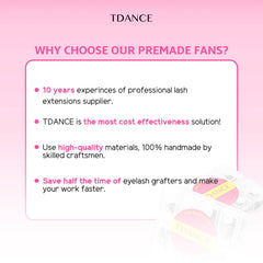 TDANCE fans easy to pick up with tweezers during application