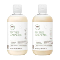 Tea Tree Scalp Care Gift Box shampoo bottle, refreshing for fine hair.