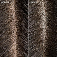 Scalp close-up after use showing clean, refreshed look.