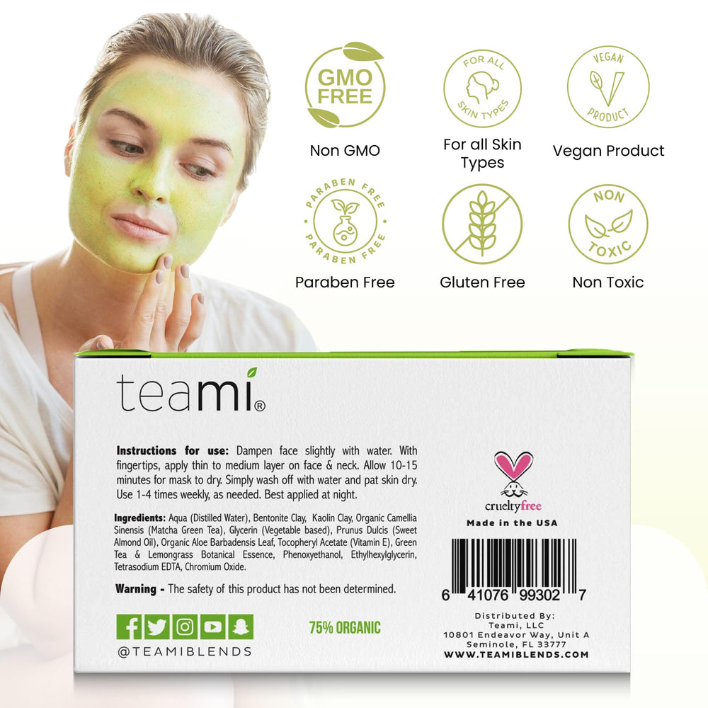 Teami Detox Face Mask after use reveals refreshed complexion and minimized pores